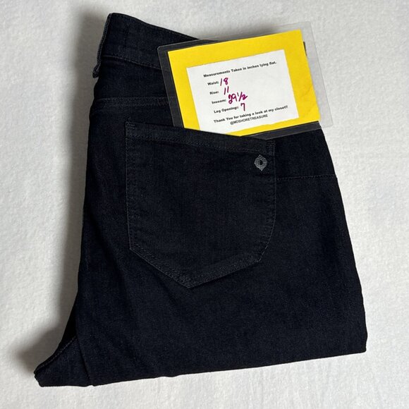 Democracy Jeans Womens Size 16 "Ab" Solution Black Denim Mid Rise Stretch - Picture 6 of 6